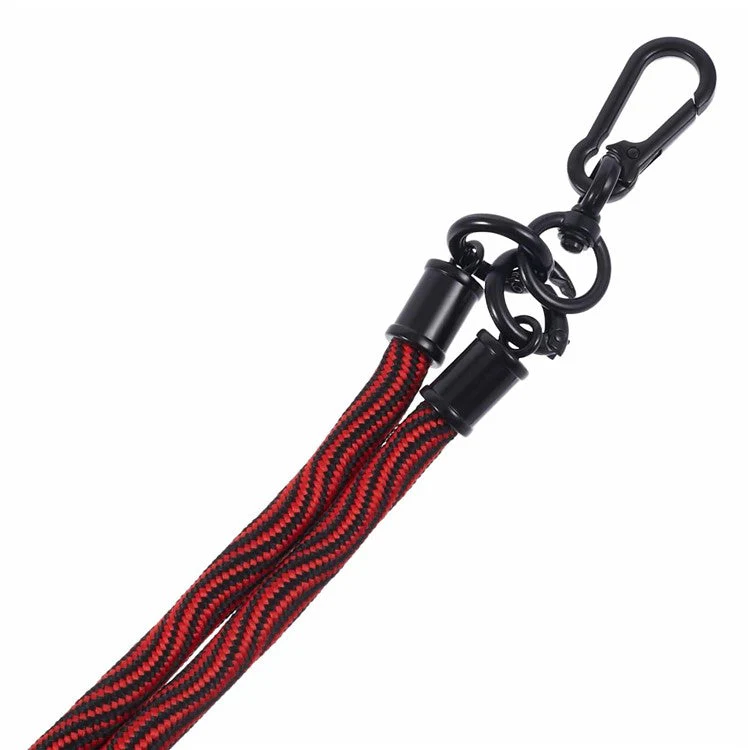 8mm Universal Phone Lanyard Strap S-Texture Neck Strap Rope with Patch - Red - Image 5
