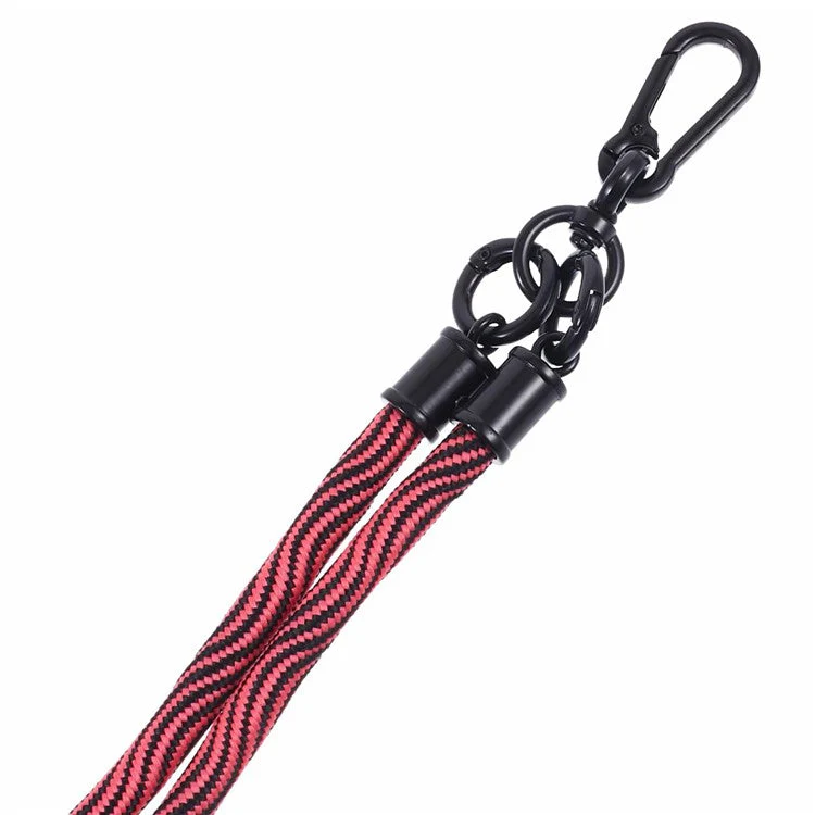 8mm Universal Phone Lanyard Strap S-Texture Neck Strap Rope with Patch - Rose - Image 5