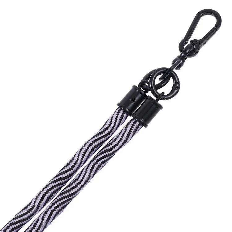 8mm Universal Phone Lanyard Strap S-Texture Neck Strap Rope with Patch - White - Image 5