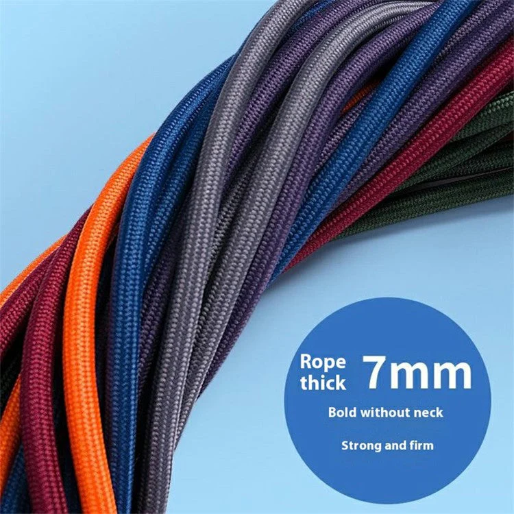 90mm Neck Strap with Tether Tab, Anti-Loss Drop Protection Double Buckle Cell Phone Long Lanyard - Grey - Image 4