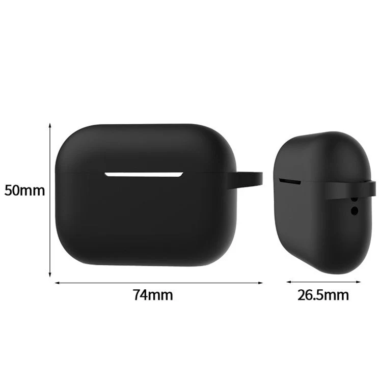 A1 For AirPods Pro 2 Silicone Protective Case Bluetooth Earphone Flat Bottom Anti-drop Cover with Ring Buckle - Pink - Image 6