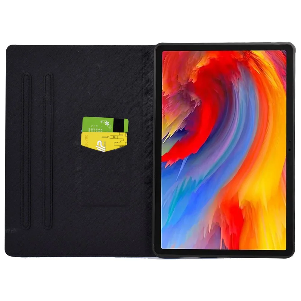 A2 For Lenovo Tab M11 / Xiaoxin Pad 11 2024 Leather Case Pattern Printed Card Slots Tablet Cover - Never Stop Dreaming - Image 2