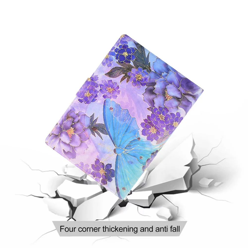 A2 For Lenovo Tab M11 / Xiaoxin Pad 11 2024 Leather Case Pattern Printed Card Slots Tablet Cover - Peony and Butterfly - Image 7