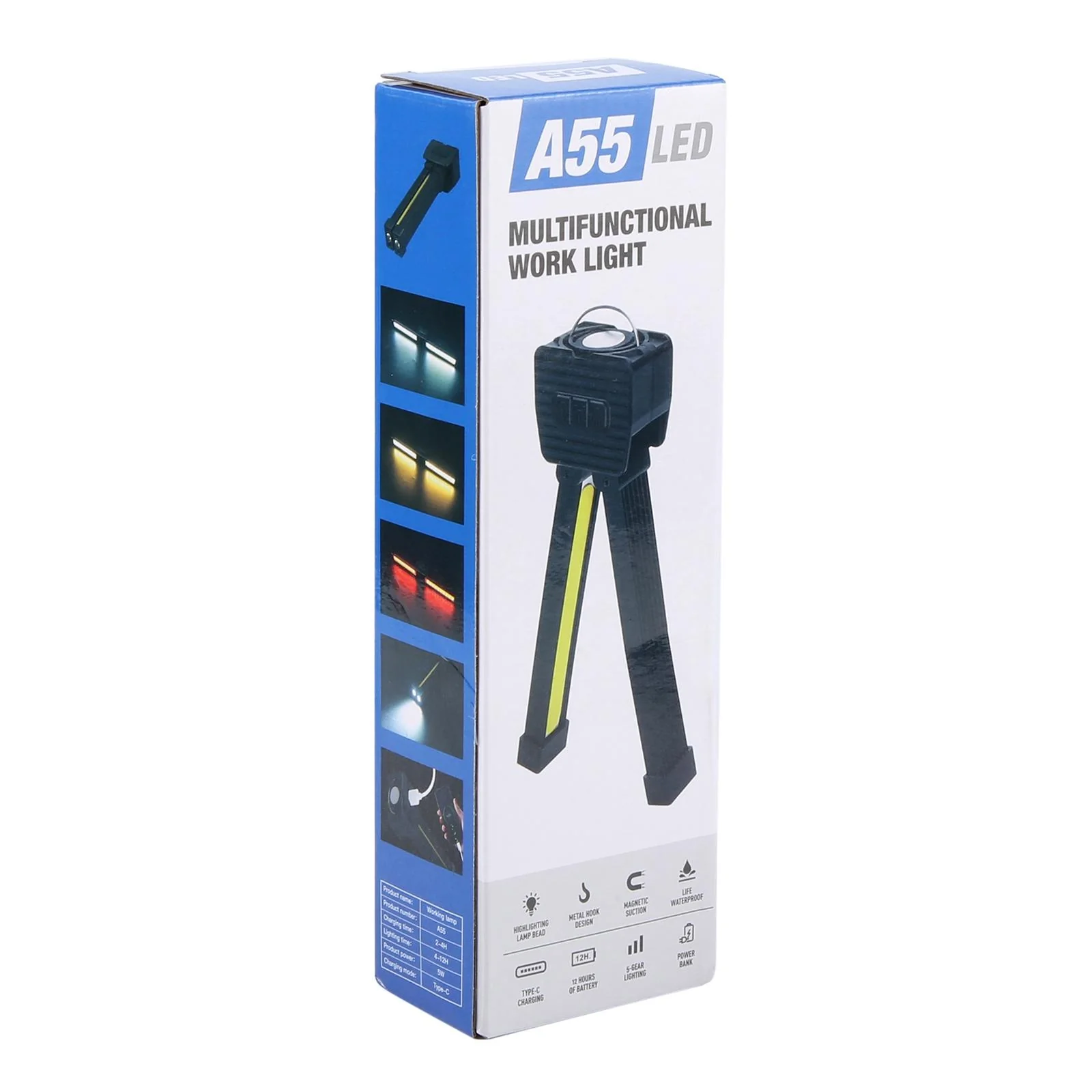 A55 LED Multifunctional Folding Working Light(Black) - Image 3