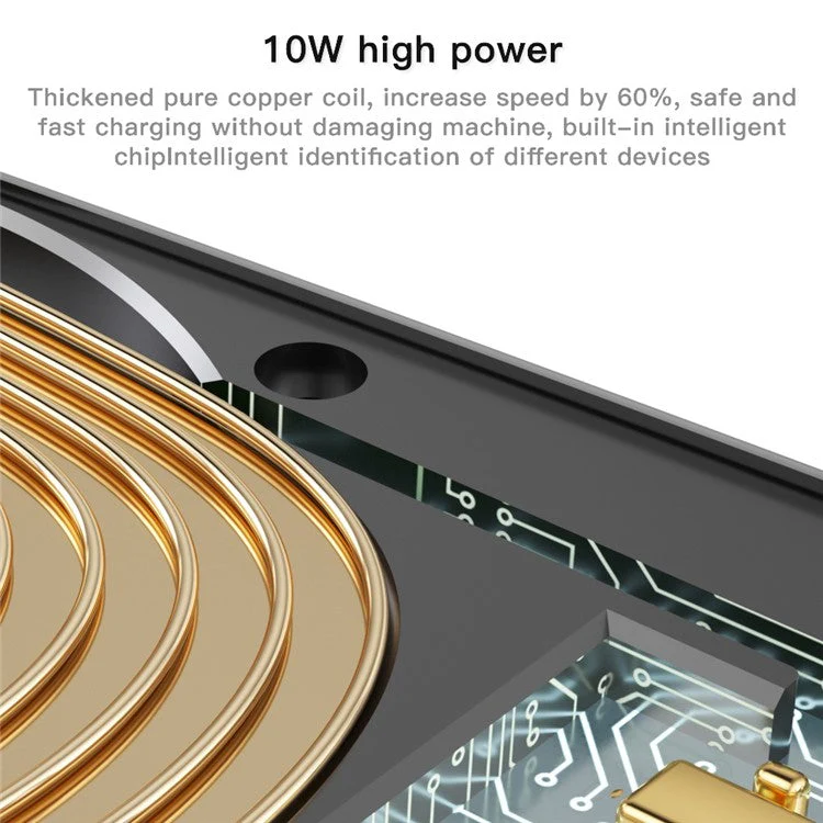 A5S Wireless Magnetic Car Charger Infrared Auto Sensing Clamp Car Air Vent Outlet Phone Mount Holder Magnetic Charging Station - Gold - Image 6