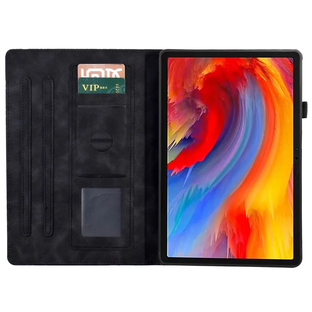 A7 For Lenovo Tab M11 / Xiaoxin Pad 11 2024 Case Solid Color Auto Wake / Sleep Tablet Stand Cover - Black - Image 2
