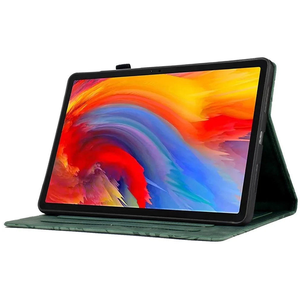 A7 For Lenovo Tab M11 / Xiaoxin Pad 11 2024 Case Solid Color Auto Wake / Sleep Tablet Stand Cover - Green - Image 3