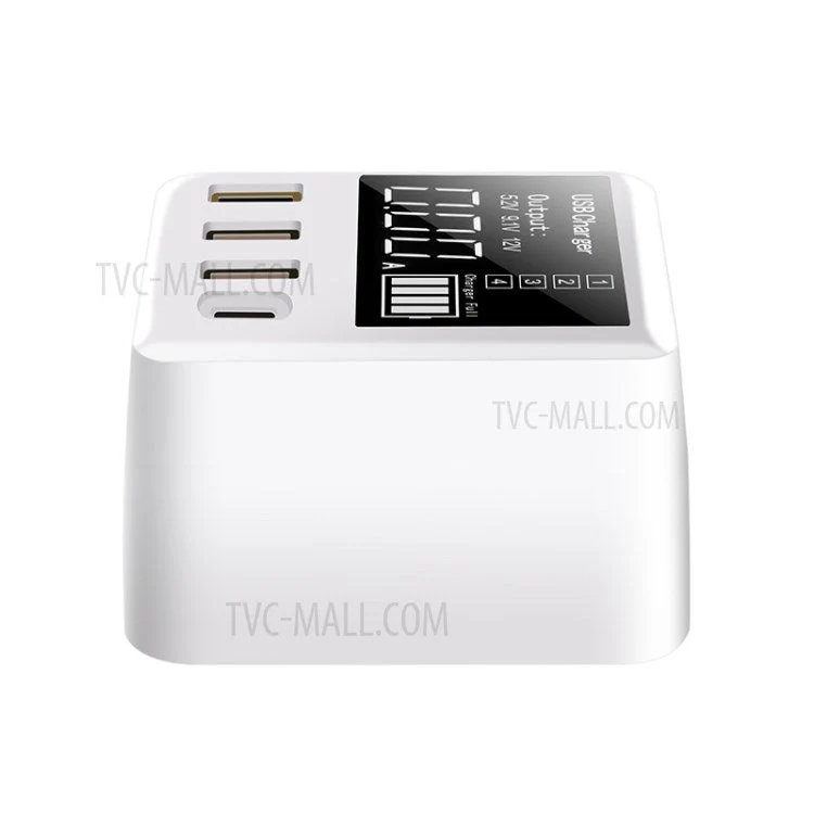 A9T 4-Port USB+Type C 40W Quick Charge QC 3.0 Wall Charger Mobile Phone Adapter - EU Plug - Image 4