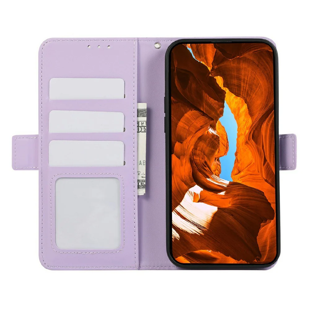 ABEEL For iPhone 17 Pro Max Case Leather Phone Cover with RFID Blocking Wallet - Purple - Image 2