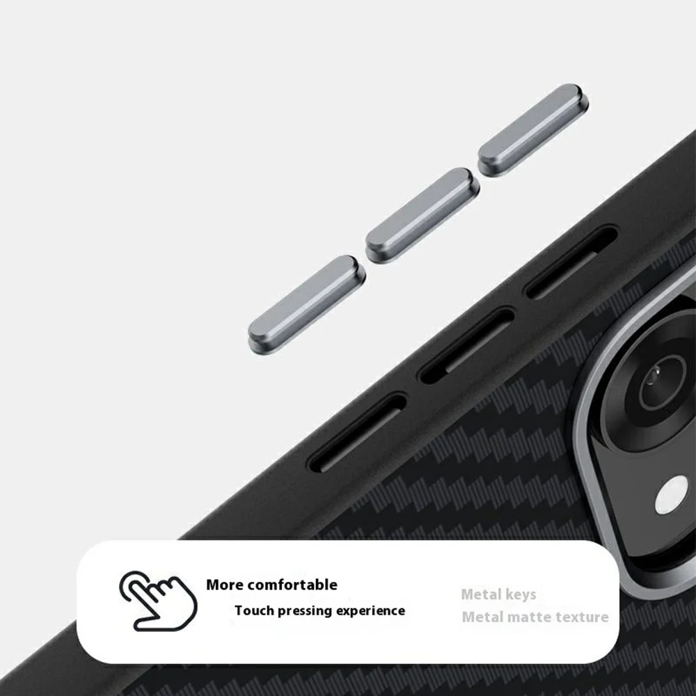 ABEEL For Oppo Reno14 Pro 5G (Global) Case Compatible with MagSafe Carbon Fiber Texture Back Cover - Black / Red - Image 5