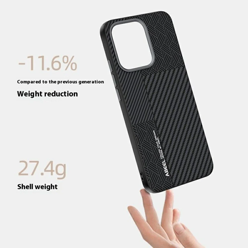 ABEEL For Oppo Reno14 Pro 5G (Global) Case PC + TPU + Aluminum Alloy + PU Leather Phone Cover Compatible with MagSafe - Texture 1 - Image 3
