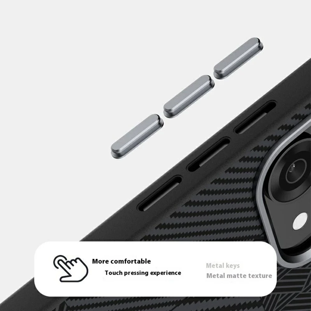 ABEEL For Oppo Reno14 Pro 5G (Global) Case PC + TPU + Aluminum Alloy + PU Leather Phone Cover Compatible with MagSafe - Texture 1 - Image 5