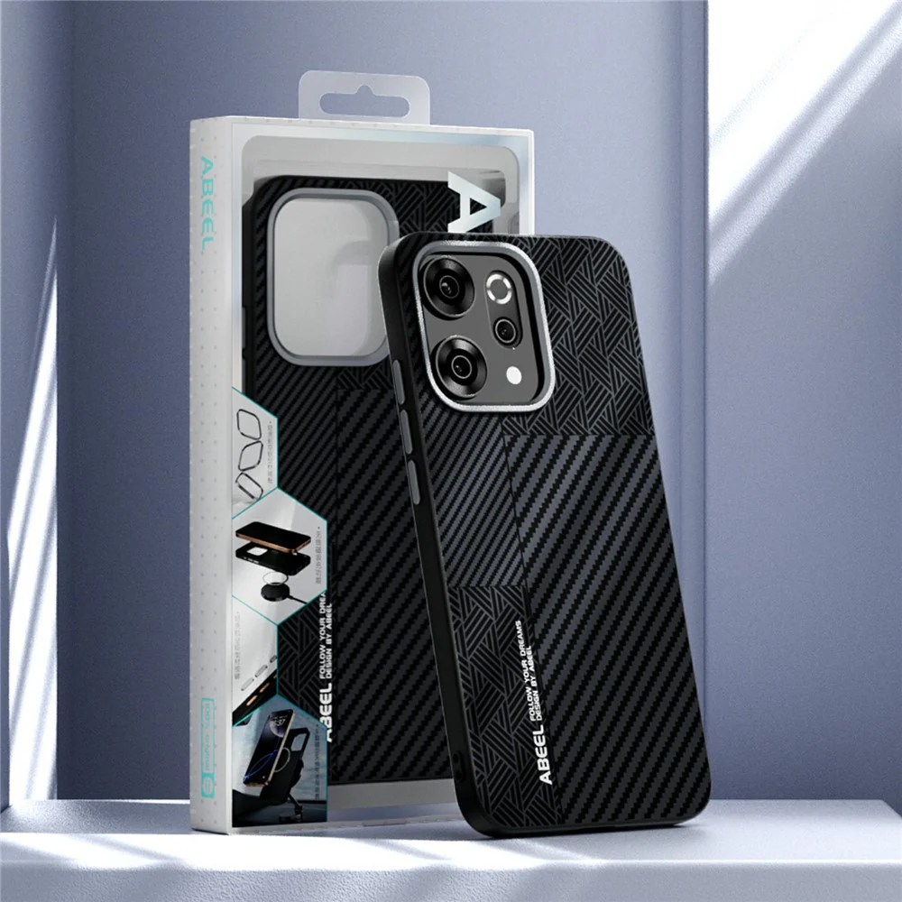 ABEEL For Oppo Reno14 Pro 5G (Global) Case PC + TPU + Aluminum Alloy + PU Leather Phone Cover Compatible with MagSafe - Texture 2 - Image 8