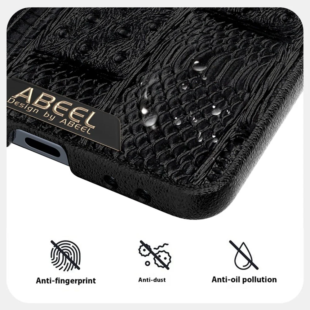 ABEEL For Samsung Galaxy Z Flip7 5G Case Compatible with MagSafe Beast Texture Micro-Embossing Back Cover - Green - Image 5