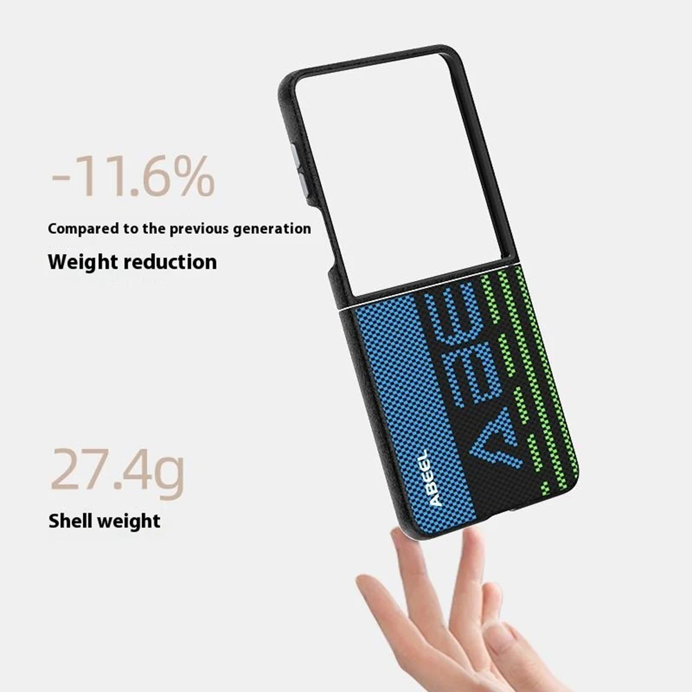 ABEEL For Samsung Galaxy Z Flip7 5G Case Compatible with MagSafe Printed PC Aluminum Alloy Leather Phone Cover - Outstanding No. 3 - Image 3