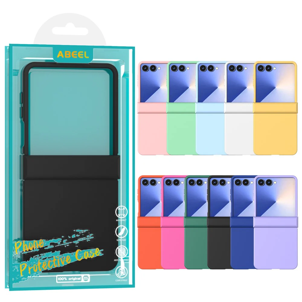 ABEEL For Samsung Galaxy Z Flip7 5G Case Skin Feel PC Phone Cover with Hinge Protection - Rose - Image 6