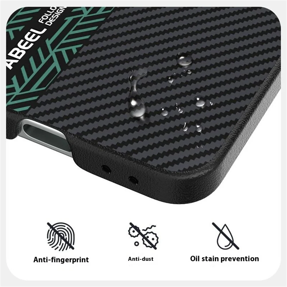 ABEEL For Samsung Galaxy Z Flip7 FE 5G / Z Flip6 5G Case PC + Aluminum Alloy + PU Leather Phone Cover Compatible with MagSafe - Texture 2 - Image 5