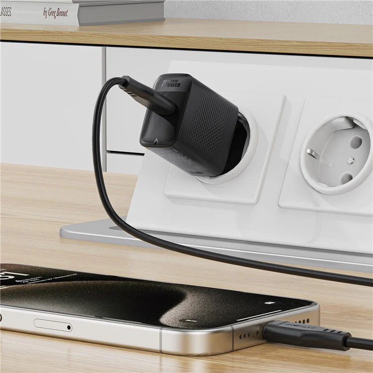 ACEFAST A104 PD 25W Fast Charging Adapter GaN Single Port USB-C Wall Charger, EU Plug - Image 5