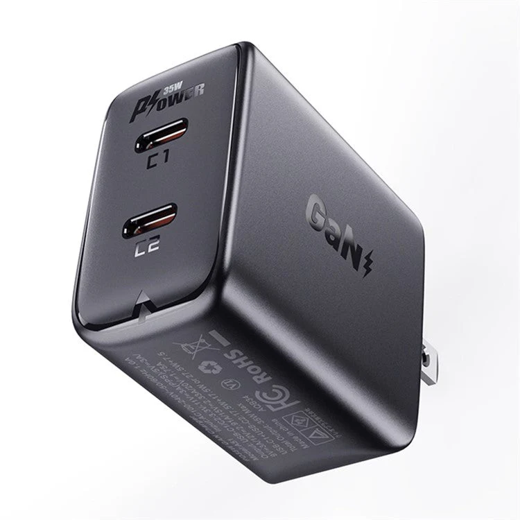 ACEFAST A51 PD 35W Wall Charger Dual Type-C GaN Phone Charging Adapter, US Plug - Image 3