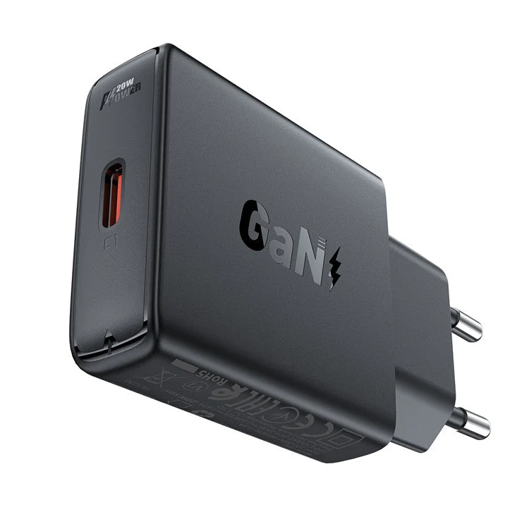 ACEFAST A65 GaN Tech PD 20W Fast Charger Type-C Ports Wall Charger Power Adapter - EU Plug - Image 2