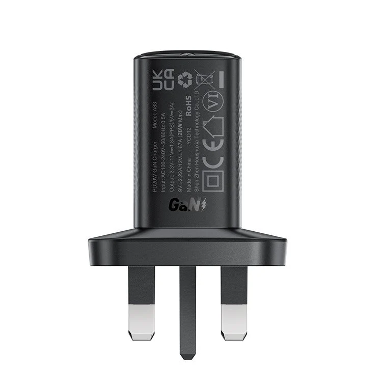 ACEFAST A83 PD 20W Single USB-C GaN Charger Phone Wall Charger Adapter, UK Plug - Image 6