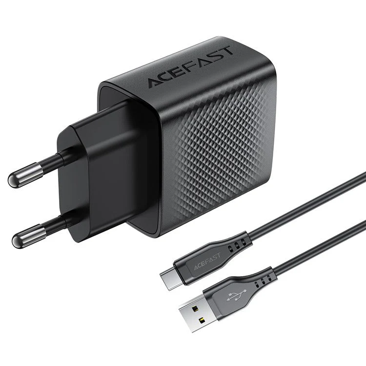 ACEFAST A90 GaN Wall Charger QC 18W Single USB-A Power Adapter with Type-C Cable - EU Plug - Image 4