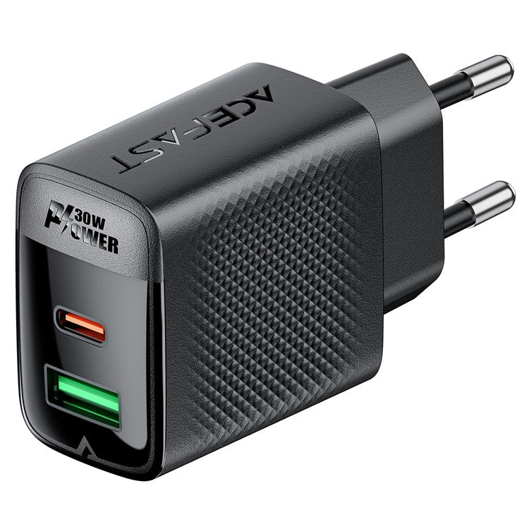 ACEFAST A98 PD 30W GaN Wall Charger Type-C+USB-A EU Plug Charger Block, EU Plug - Image 2