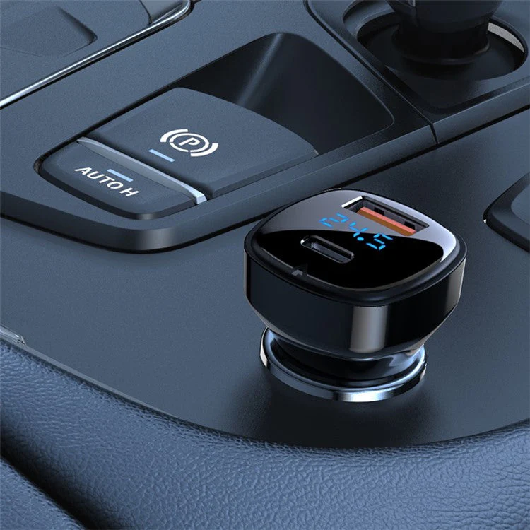 ACEFAST B4 Digital Display 66W USB-C+USB-A Dual Ports Phone Charging Car Charger - Image 4