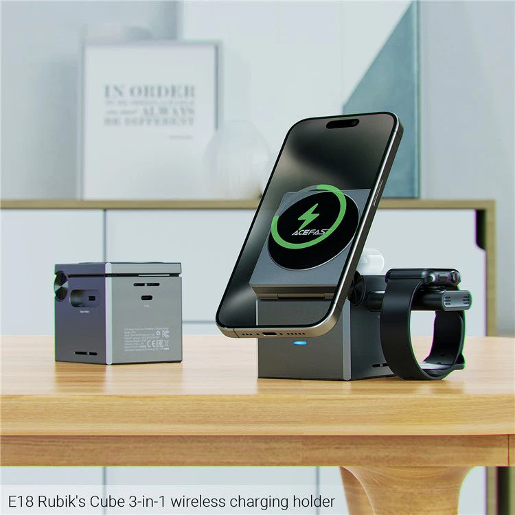 ACEFAST E18 3-in-1 Desktop Wireless Charging Station for Phone / Smart Watch / Earbuds - Image 7