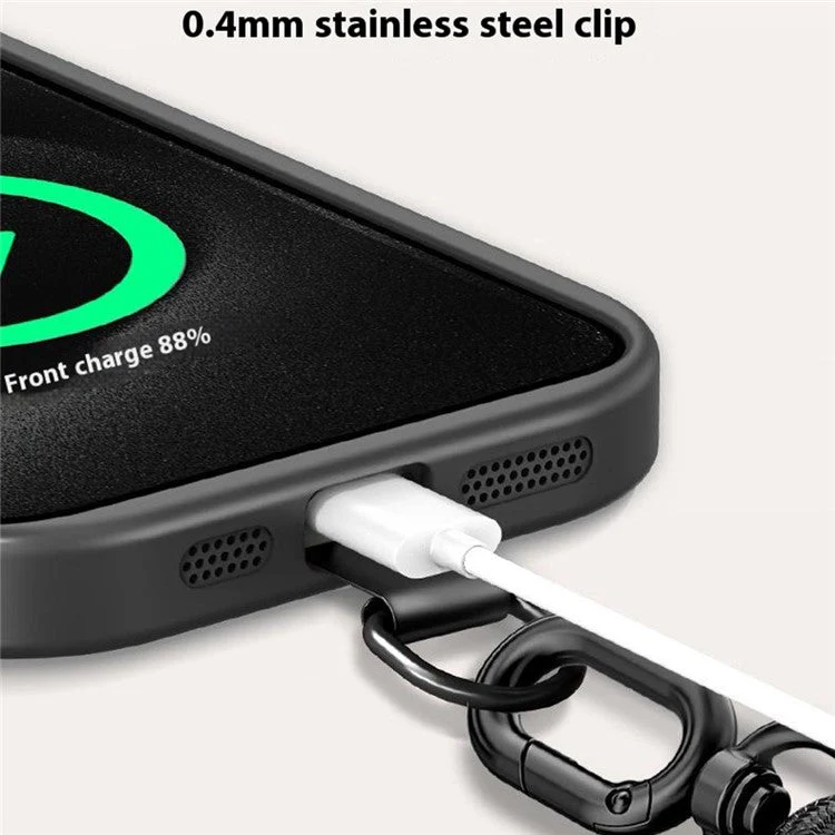 Adjustable Crossbody Neck Strap Phone Lanyard with Metal Tether Tab, Anti-Loss, Drop Protection - Matcha Green - Image 5