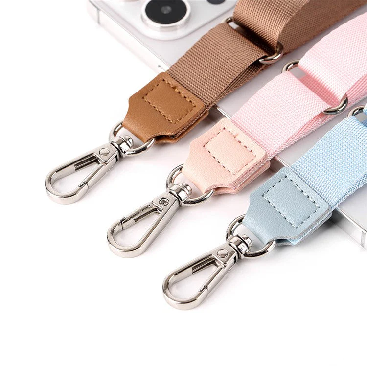 Adjustable Phone Lanyard Anti-loss Polyester Crossbody Shoulder Strap with Tether Tab - Pink - Image 2