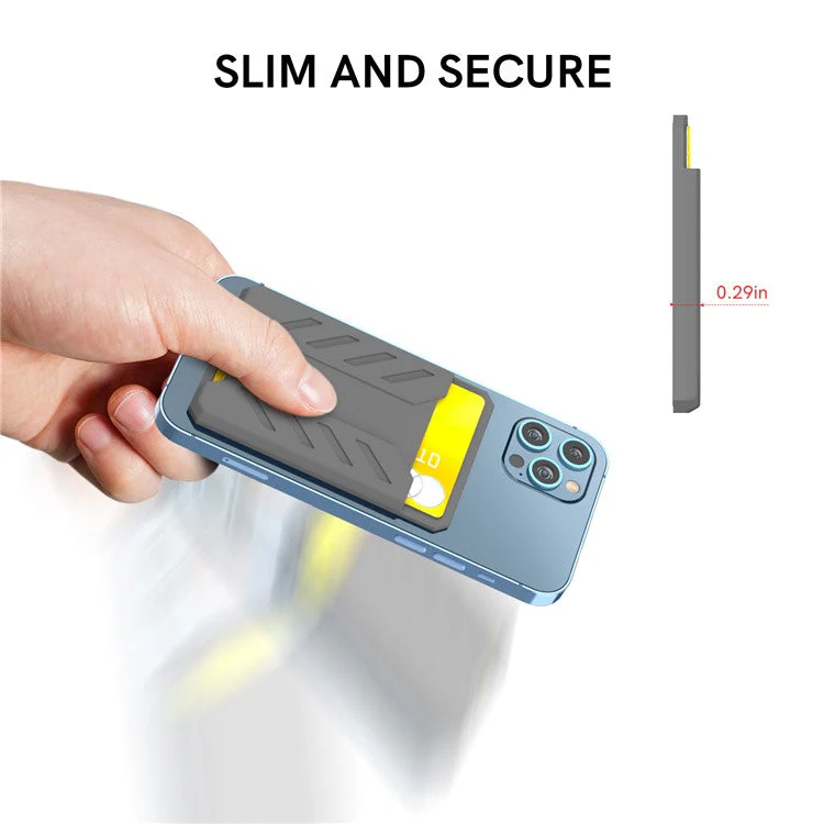 AHASTYLE PT133-A-S Phone Back Card Holder Adhesive Stick-On Card Slot Pocket - Dark Grey - Image 5