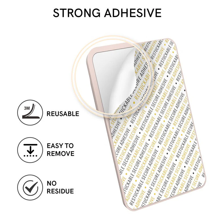 AHASTYLE PT133-A-S Phone Back Card Holder Adhesive Stick-On Card Slot Pocket - Pink - Image 3