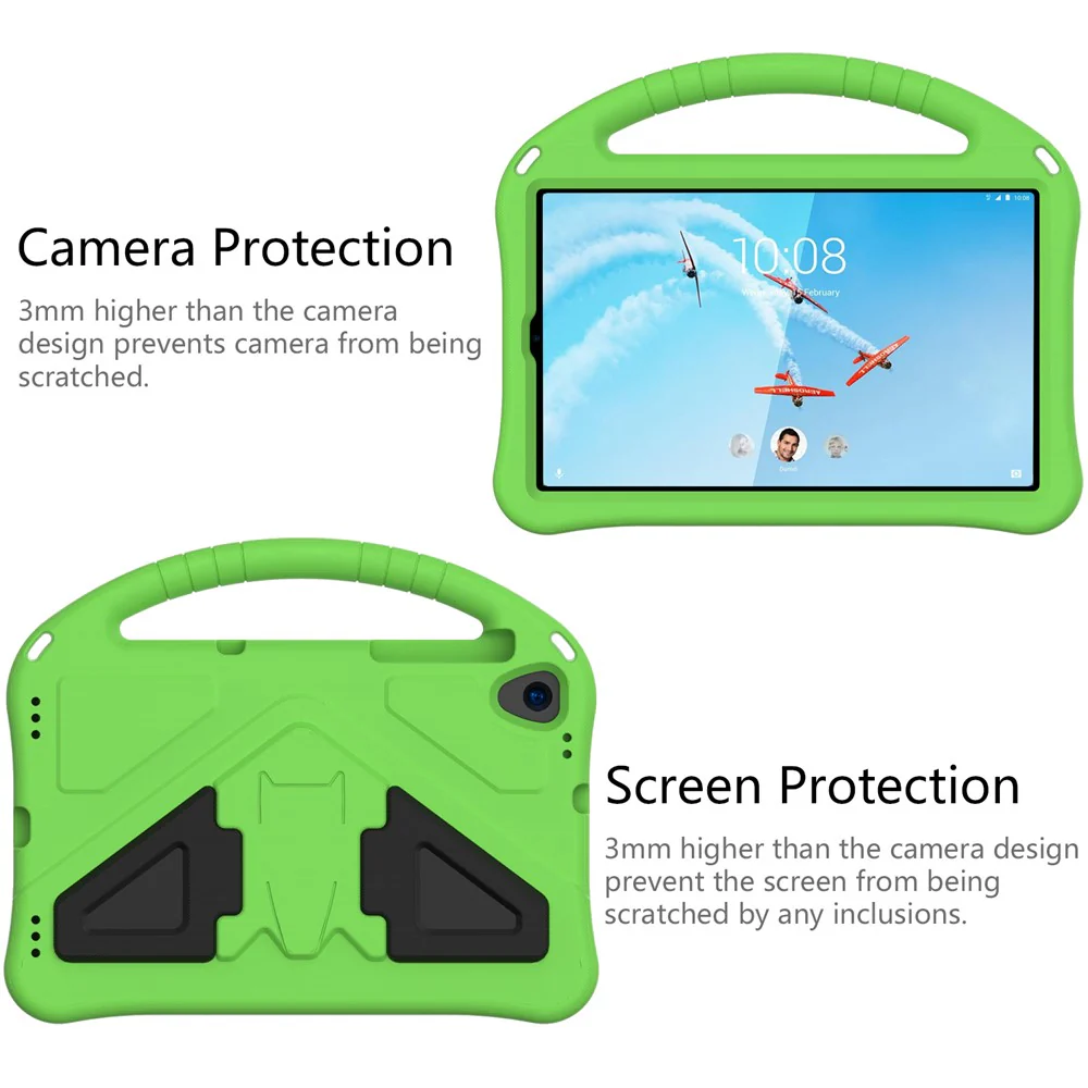 Anti-scratch Anti-shock EVA Kickstand Case for Lenovo Tab M10 HD Gen 2 - Green - Image 2