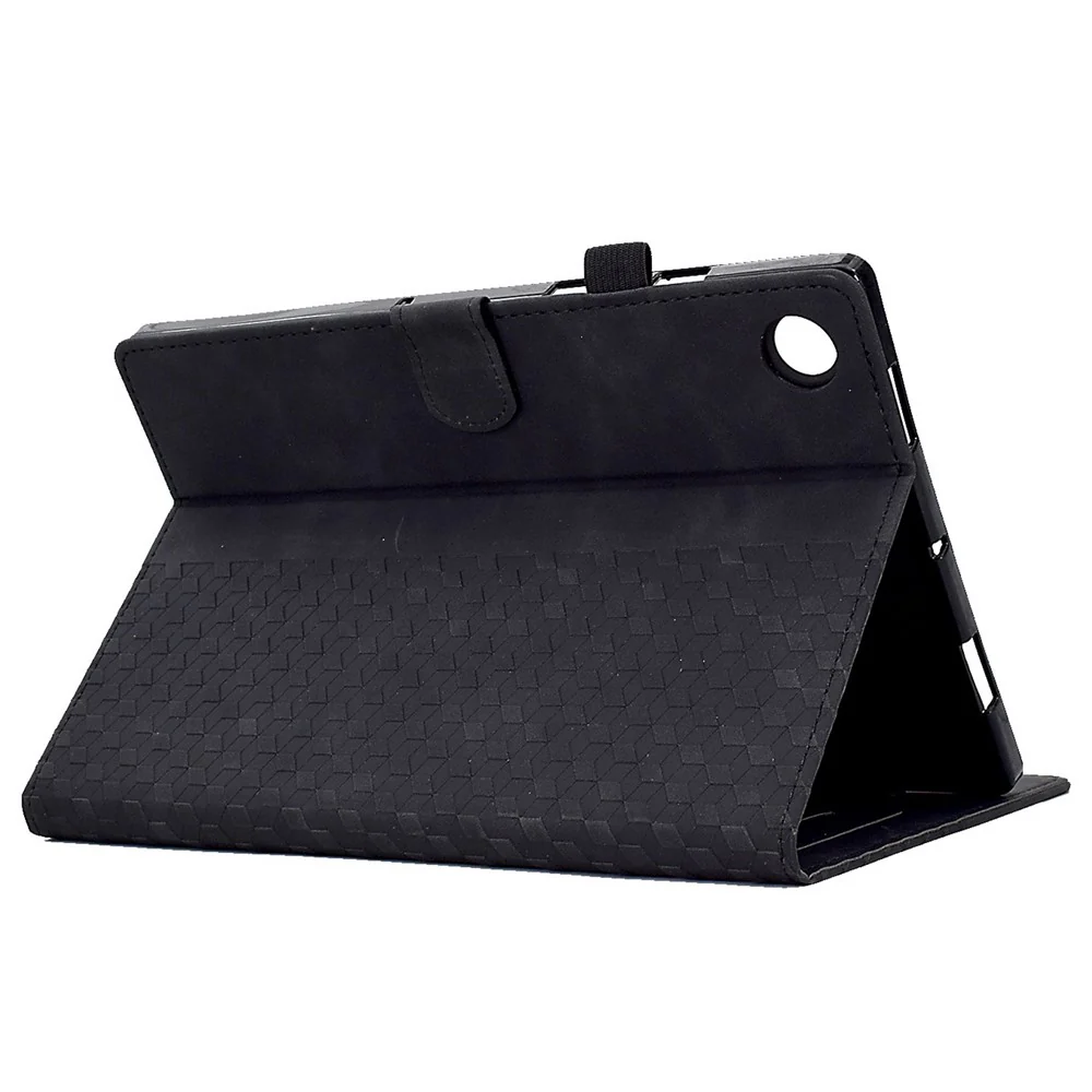 Auto Wake / Sleep Shockproof Case for Lenovo Tab M10 Plus (3rd Gen) / Xiaoxin Pad 2022 10.6 inch Pattern Imprinted Anti-Drop Cover Solid Color Stitching Tablet Leather Stand Case with Card Slots - Black - Image 4