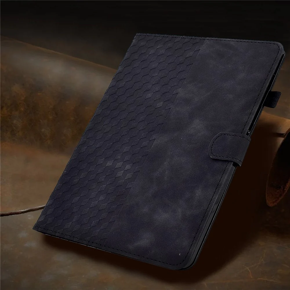 Auto Wake / Sleep Shockproof Case for Lenovo Tab M10 Plus (3rd Gen) / Xiaoxin Pad 2022 10.6 inch Pattern Imprinted Anti-Drop Cover Solid Color Stitching Tablet Leather Stand Case with Card Slots - Black - Image 8