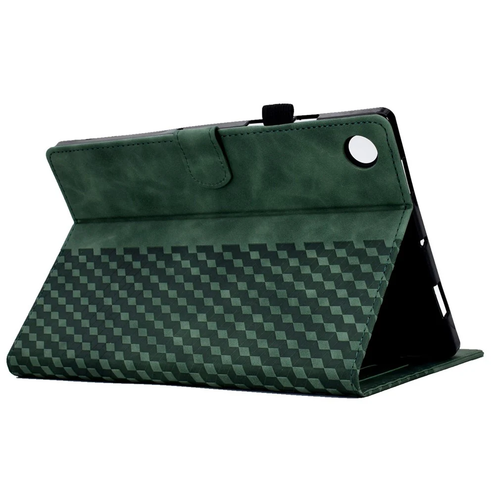 Auto Wake / Sleep Shockproof Case for Lenovo Tab M10 Plus (3rd Gen) / Xiaoxin Pad 2022 10.6 inch Pattern Imprinted Anti-Drop Cover Solid Color Stitching Tablet Leather Stand Case with Card Slots - Green - Image 4