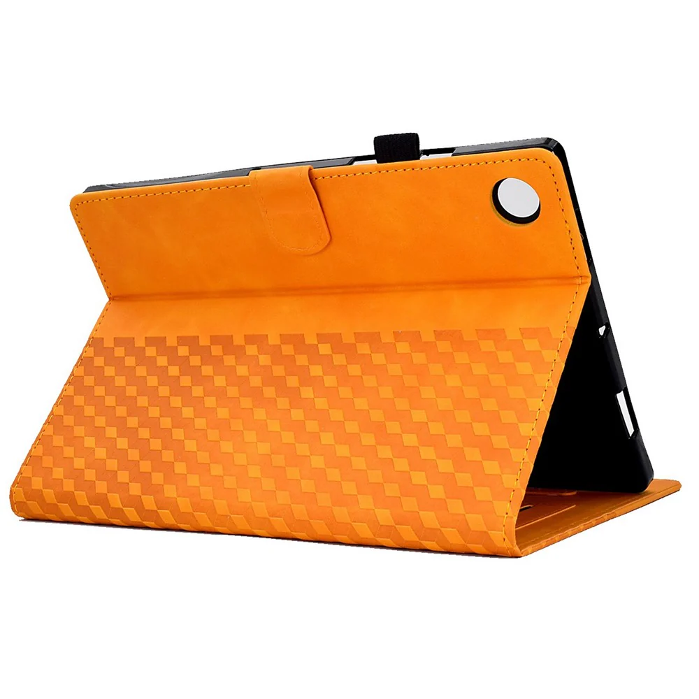 Auto Wake / Sleep Shockproof Case for Lenovo Tab M10 Plus (3rd Gen) / Xiaoxin Pad 2022 10.6 inch Pattern Imprinted Anti-Drop Cover Solid Color Stitching Tablet Leather Stand Case with Card Slots - Khaki - Image 4