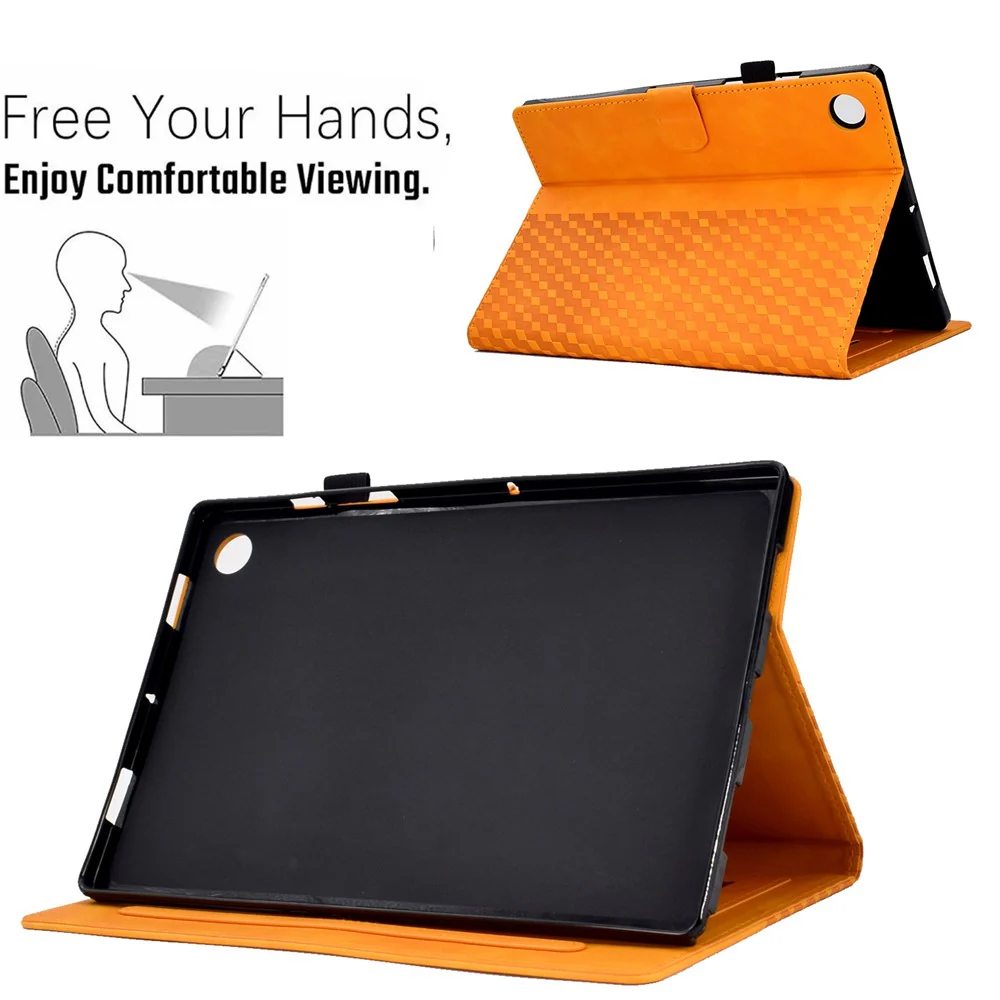 Auto Wake / Sleep Shockproof Case for Lenovo Tab M10 Plus (3rd Gen) / Xiaoxin Pad 2022 10.6 inch Pattern Imprinted Anti-Drop Cover Solid Color Stitching Tablet Leather Stand Case with Card Slots - Khaki - Image 6