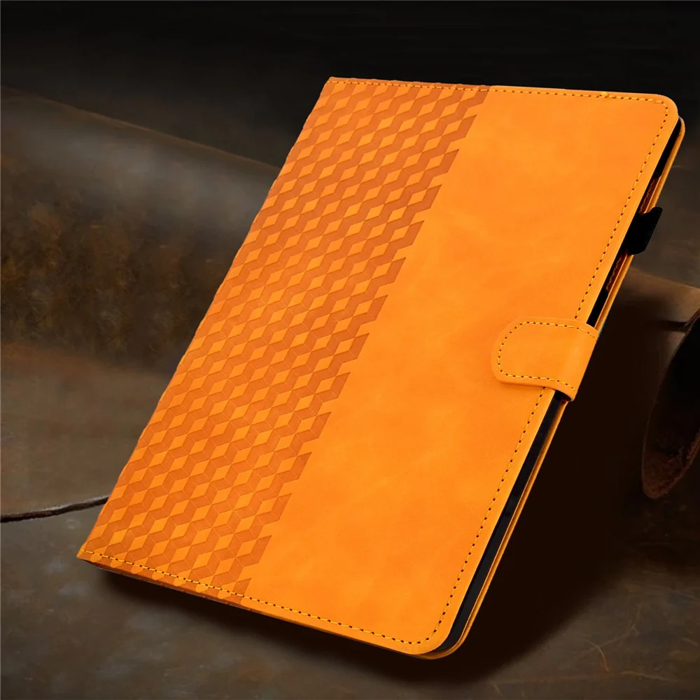 Auto Wake / Sleep Shockproof Case for Lenovo Tab M10 Plus (3rd Gen) / Xiaoxin Pad 2022 10.6 inch Pattern Imprinted Anti-Drop Cover Solid Color Stitching Tablet Leather Stand Case with Card Slots - Khaki - Image 8