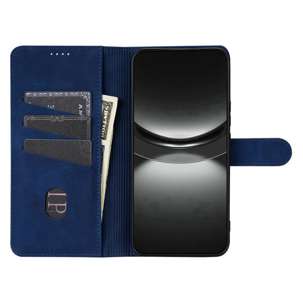 AZNS For Oppo Reno14 Pro 5G (Global) Case PU Leather Wallet Phone Cover - Blue - Image 2
