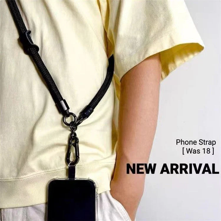 B Style 8mm Phone Lanyard Universal Crossbody Strap with Tether Tab - Orange - Image 5