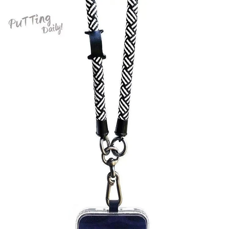 B Style 8mm Phone Lanyard Universal Crossbody Strap with Tether Tab - Pink - Image 3