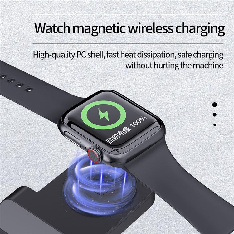 B20 For Samsung Watch Wireless Charger Phone Earphone Charging Stand - Black - Image 5