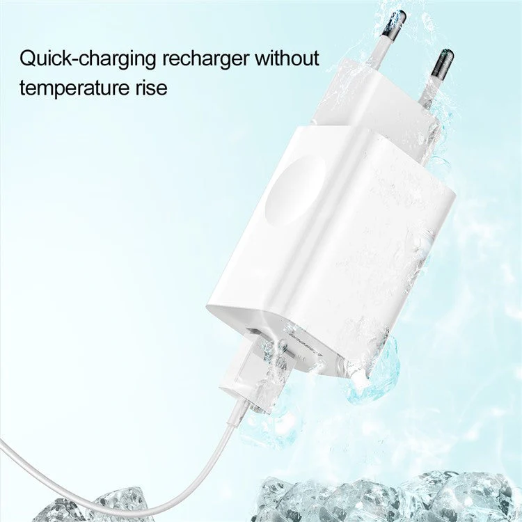 BASEUS 24W Single USB Port Wireless Charging Quick Charger - White / EU Plug - Image 7