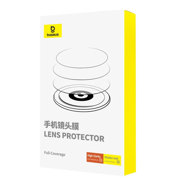 BASEUS 2Pcs For iPhone 16 Plus / 16 Camera Lens Protector Anti-Scratch HD Clear Tempered Glass Lens Film - Image 3