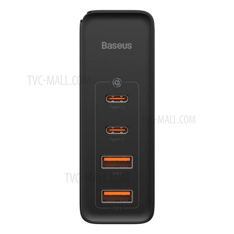 BASEUS GaN2 Pro 2 Type-C+2 USB Ports Quick Charger 100W Wall Charger Block with Type-C Charging Cable (EU Plug) - Black - Image 3