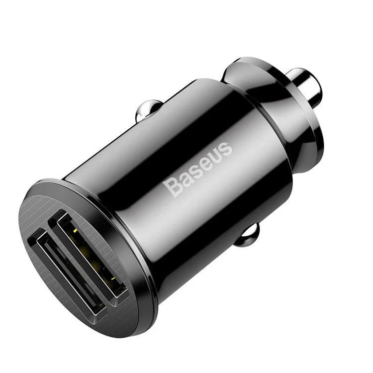 BASEUS Mini Smart Car Charger 3.1A Dual USB Quick Car ChargeAdapter for iPhone iPad Samsung Support CE/FCC/ROHS Certified Black - Image 6