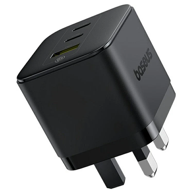 BASEUS Palm Fast Charger 2 Type-C + USB-A 65W Power Adapter UK Plug with 1m 100W Type-C Cable - Image 2
