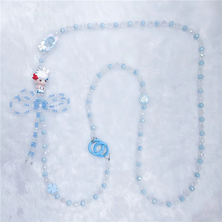 Beaded Phone Chain Strap 120cm Doll Shoulder Crossbody Lanyard with Tether Tab - Style B